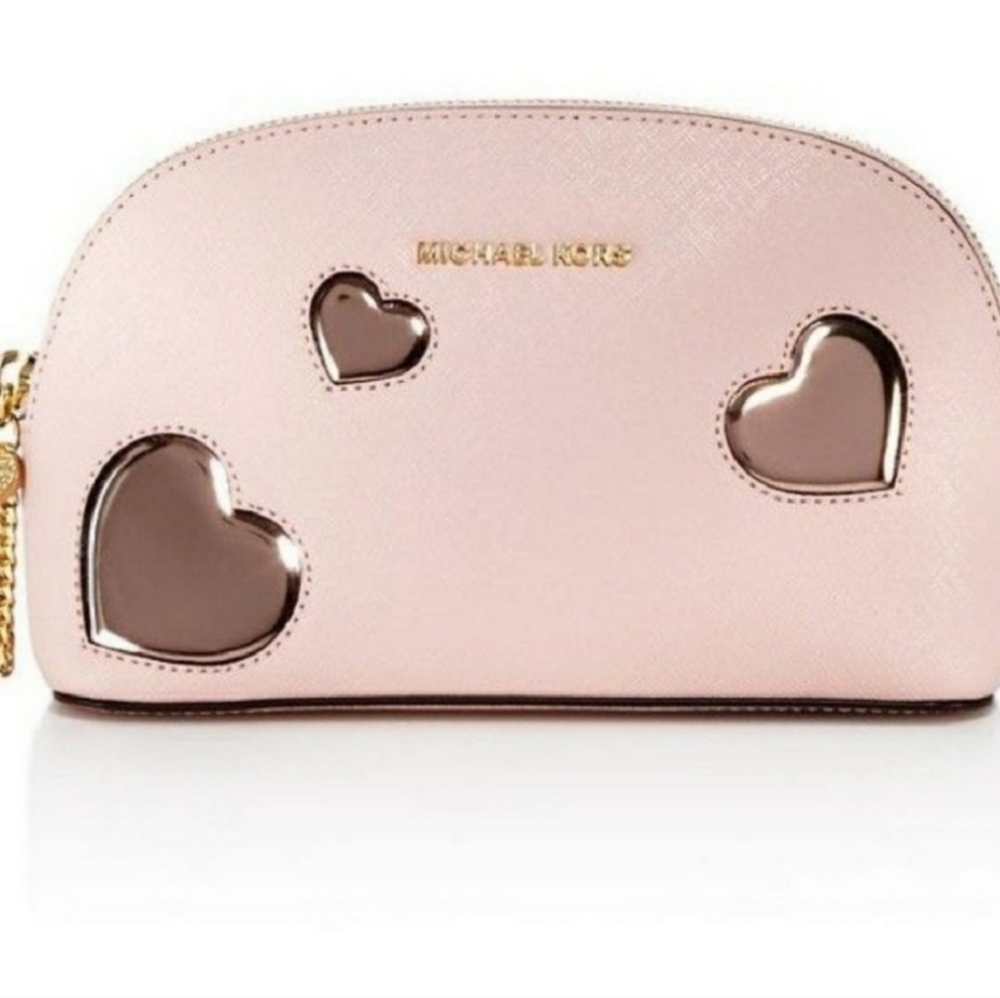 Michael Kors Large Pink Cosmetic Pouch - Picture 10 of 11